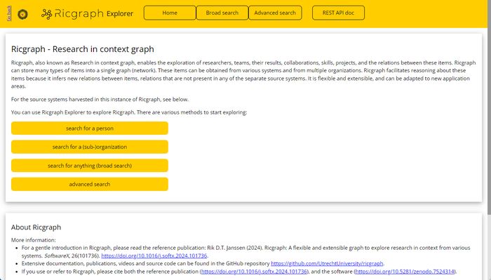 Screenshot of Ricgraph Explorer.